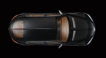 Vista superior del Bugatti Galibier destacando su diseño de techo.