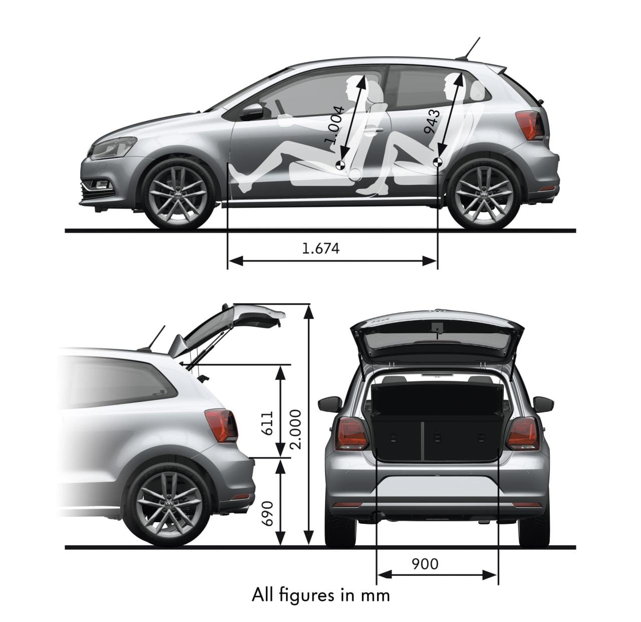 Размер дворников volkswagen polo