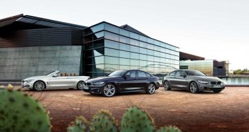 Vista elegante de la línea trasera y lateral del BMW Serie 4 Gran Coupé.