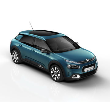 Vista lateral del Citroën C4 Cactus, destacando su diseño único y techo flotante.