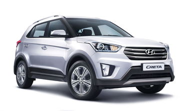 Vista angular delantera del Hyundai Creta destacando su diseño moderno.