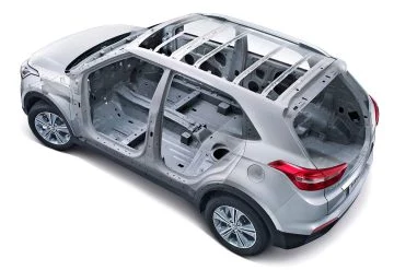 Vista superior del Hyundai Creta destacando su techo y diseño