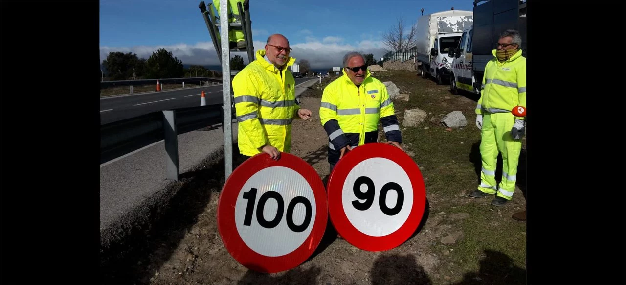 Senales 100 90 Kmh Limite Velocidad Carretera 2