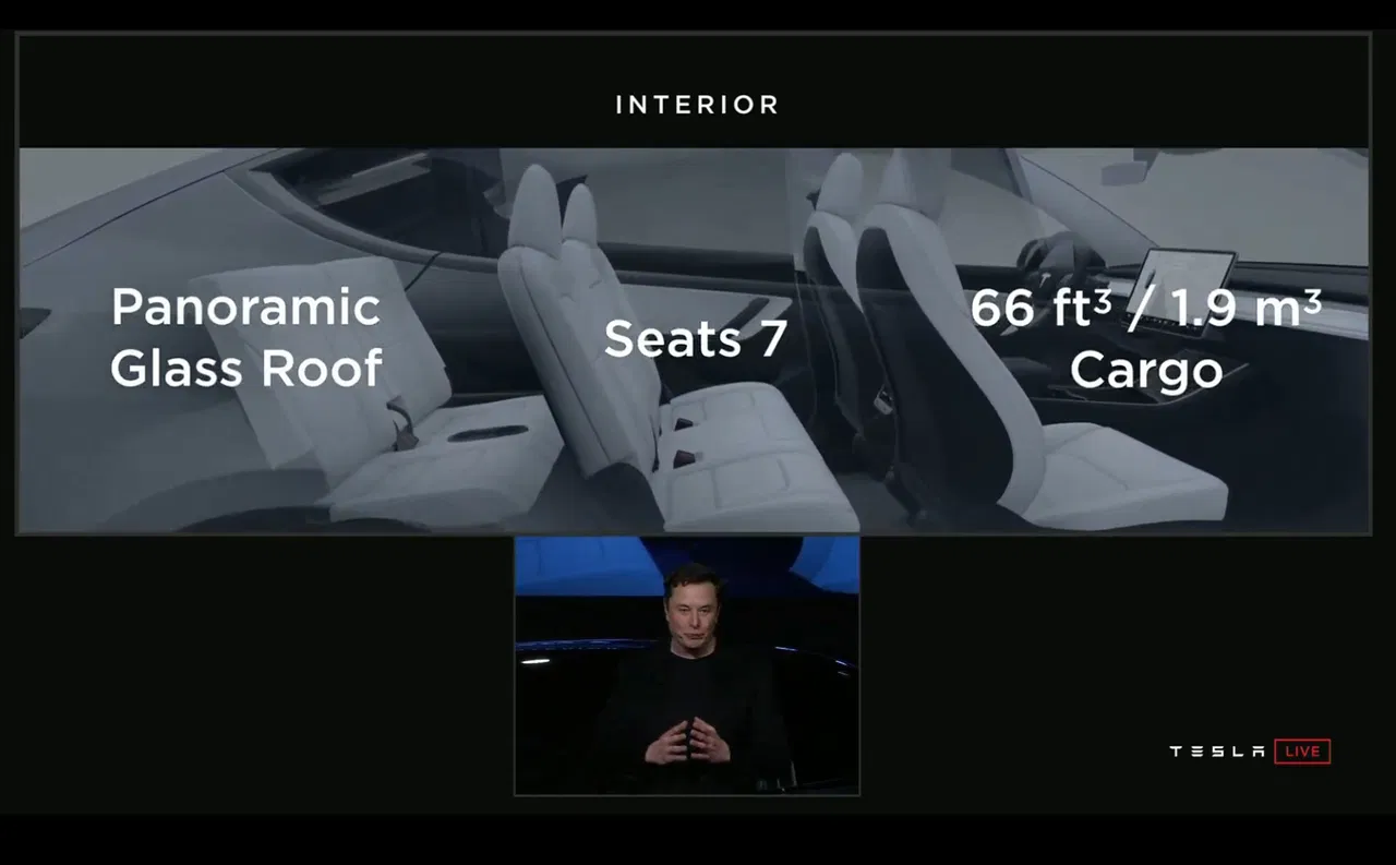 Tesla Model Y 2019 7 Plazas Interior