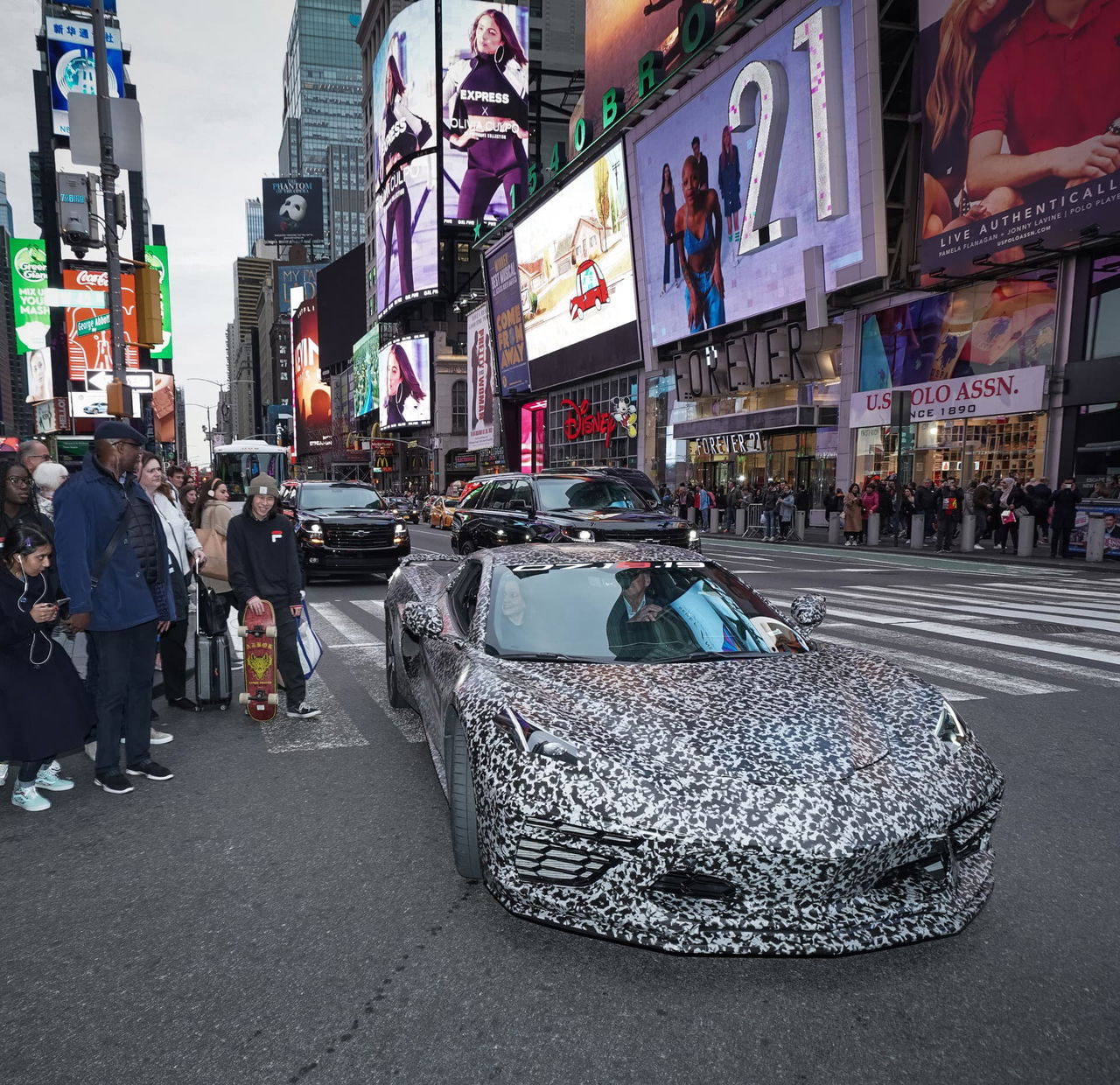 Camouflaged Next Gen Corvette Nyc