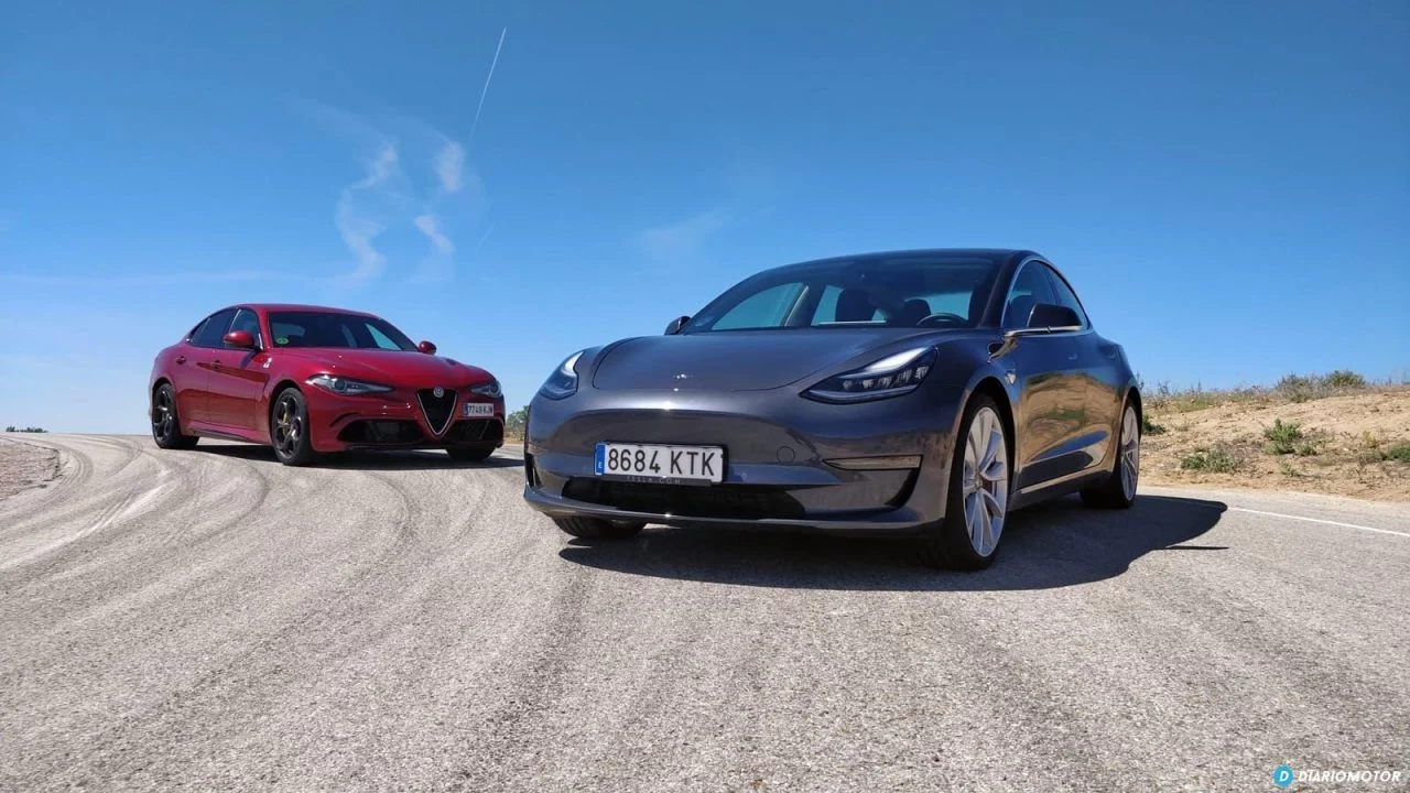 Tesla Model 3 Vs Alfa Romeo Giulia Quadrifoglio 0619 025 