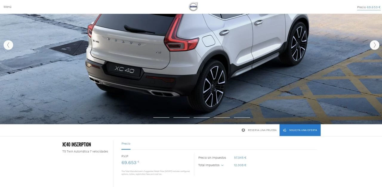 Precio Final Configurador Volvo Xc40