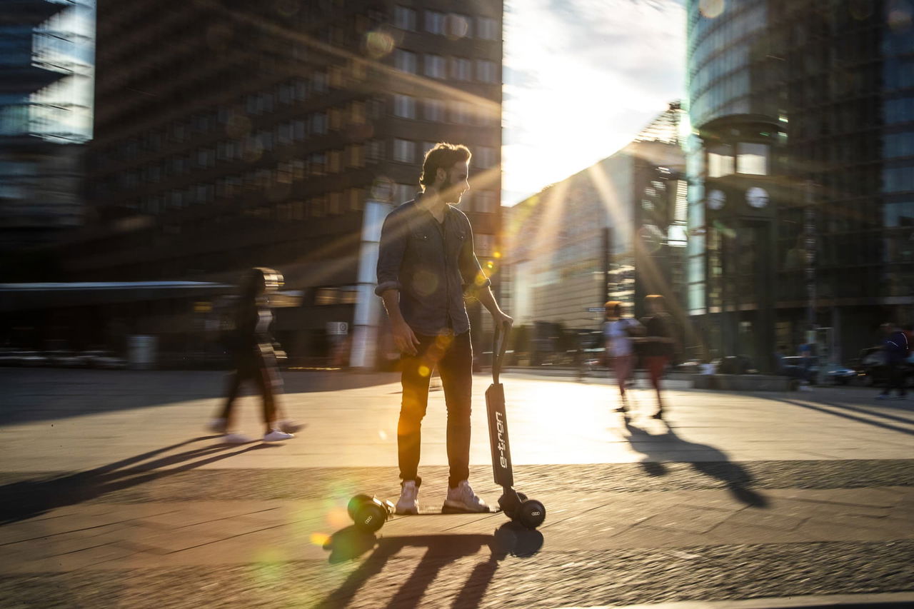 Audi Combines E Scooter With Skateboard