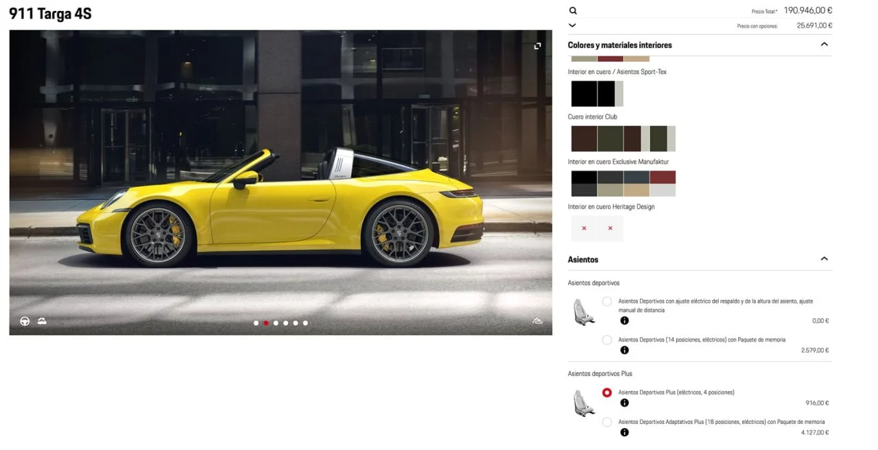 Portada Porsche 911 Targa Configurador 1