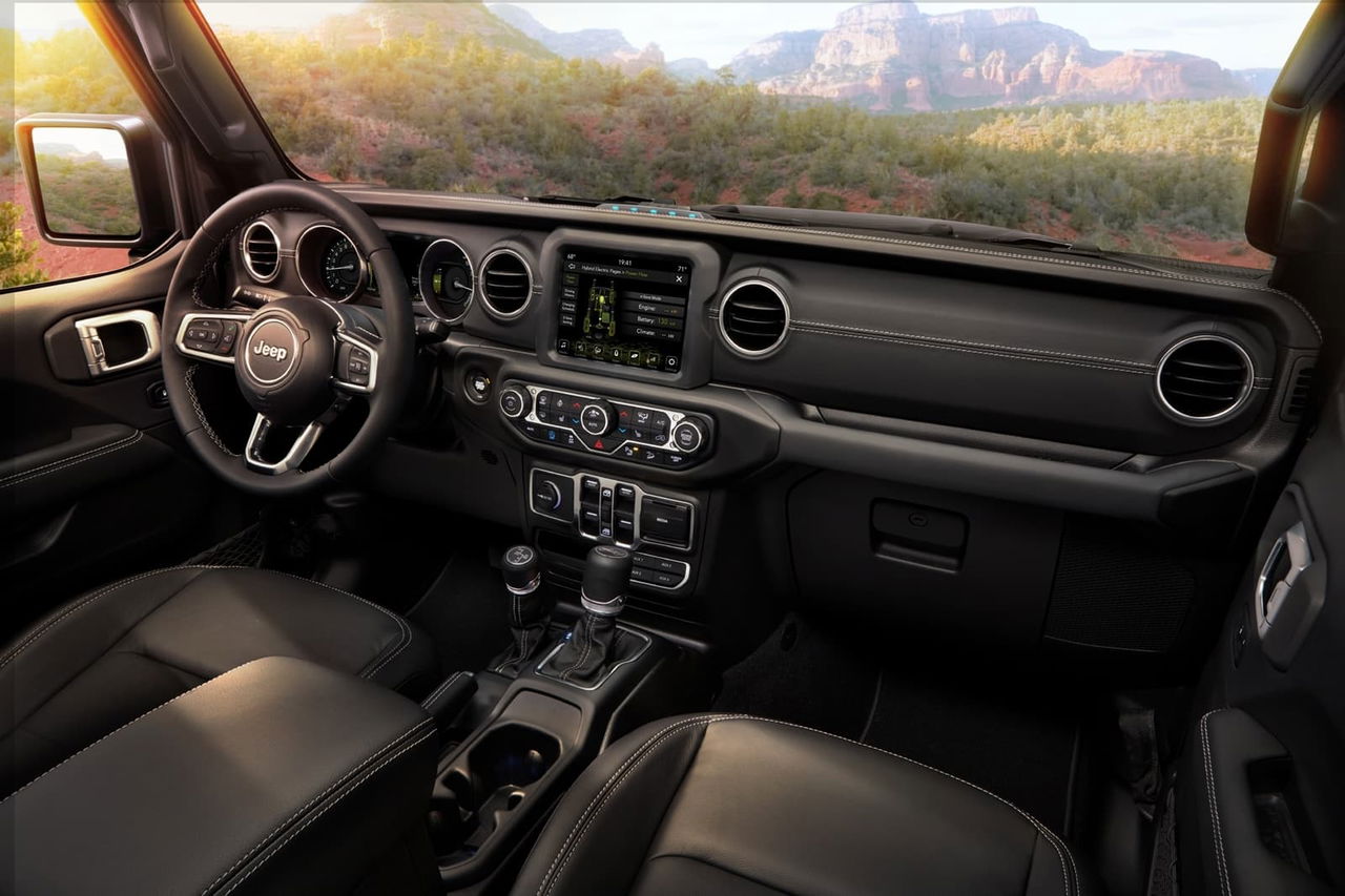 Interior Of The 2021 Jeep® Wrangler Sahara 4xe Includes Standard