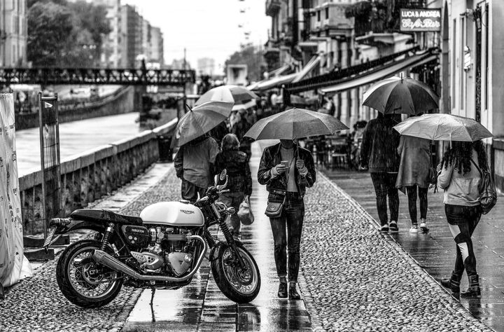 Riccardo Chiarini Moto Honda Lluvia