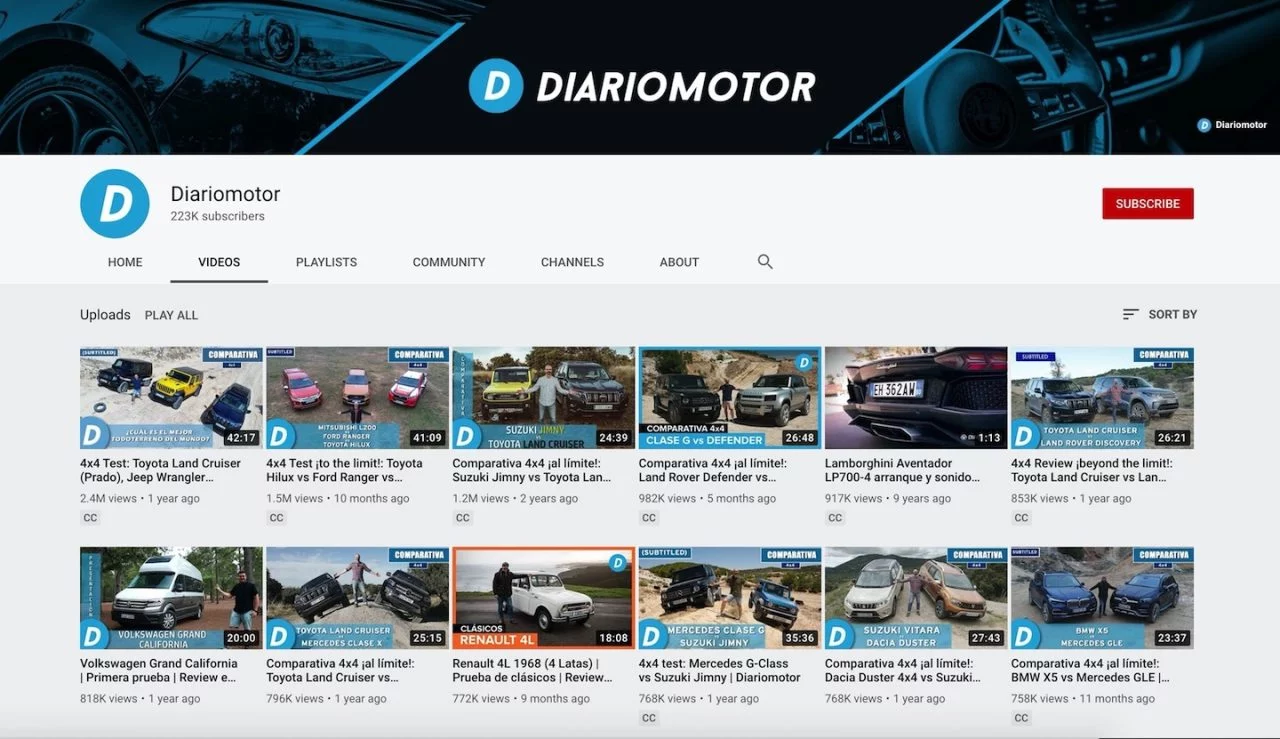 Diariomotor Youtube Enero21