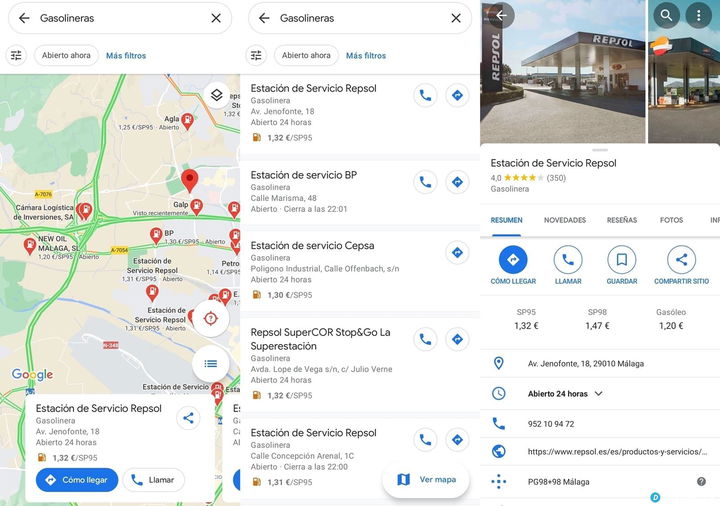 Google Maps Precio Combustibles Gasolinera 0121 01 