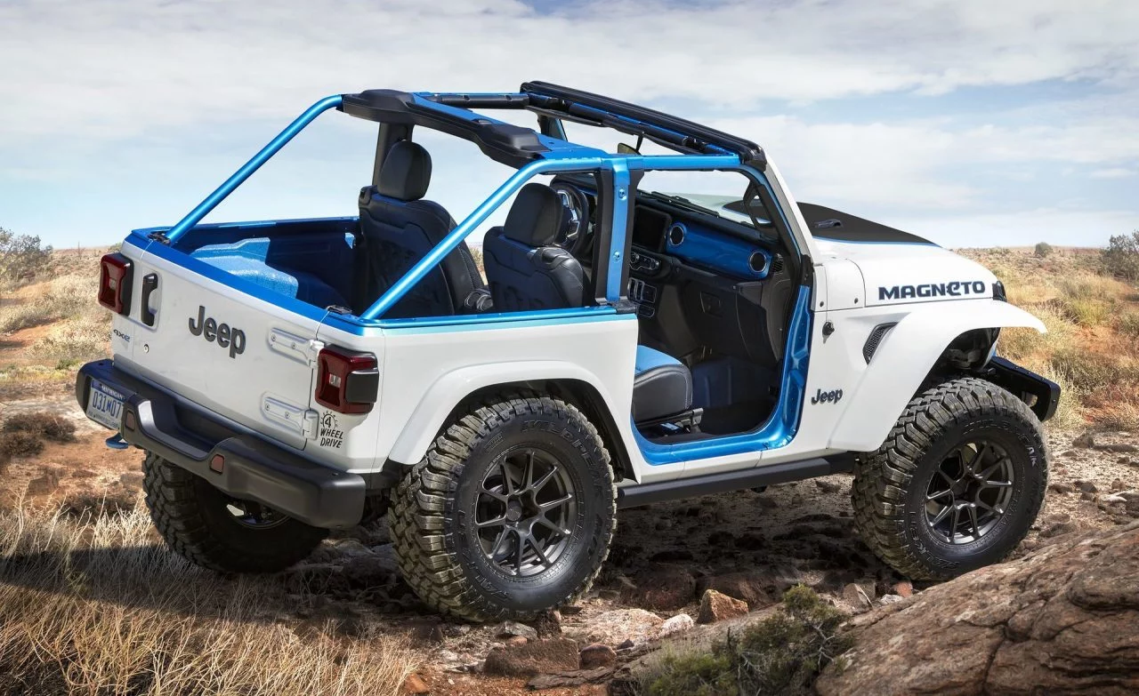 The Exterior Of The Jeep® Magneto Bev Concept Features A Bright