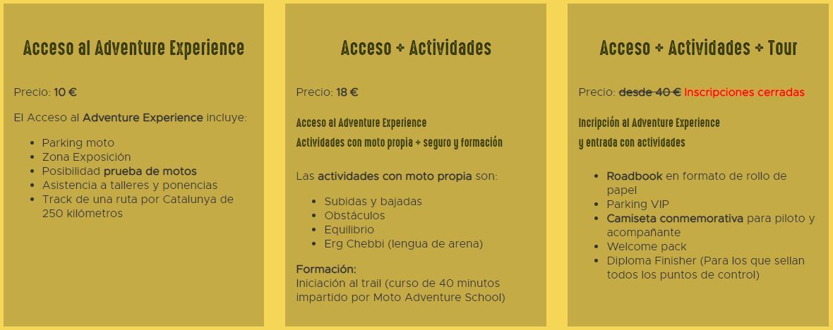 Entradas Adv Exp