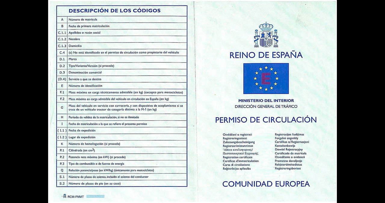 Permiso Circulacion Dgt Volcan Palma