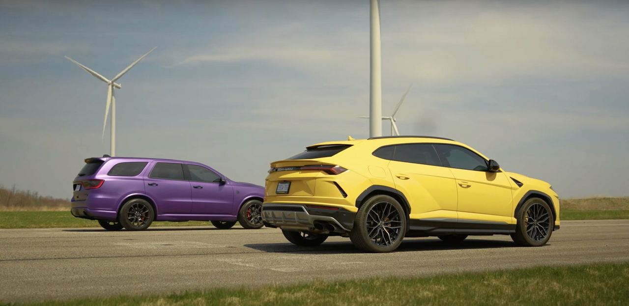 Dodge Durango Hellcat Vs Lamborghini Urus Video Carrera 2