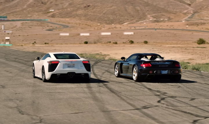 Drag Race Lexus Lfa Porsche Carrera Gt 1022 01