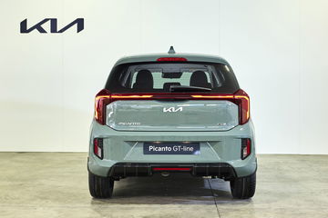 Vista trasera del Kia Picanto 2024 mostrando líneas modernas y distintivas.