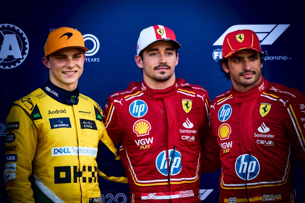 Carlos Sainz junto a otros pilotos en la clasificación del GP de Mónaco 2024