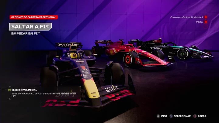 Monoplaza F1 en acción en el videojuego de EA Sports Codemasters 2024