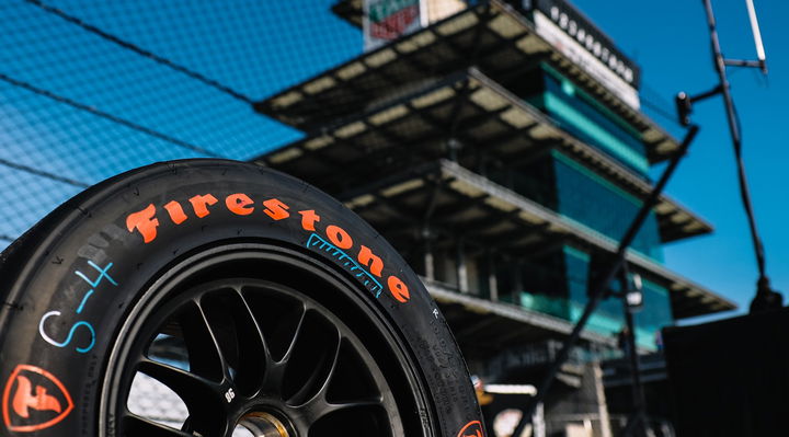 Neumático Firestone en competición en la Indy 500 2023