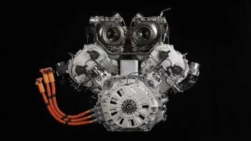 Motor V8 híbrido Lamborghini: 800 CV y 10.000 rpm.