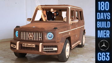 Réplica Mercedes Clase G de madera basada en chasis de Mitsubishi