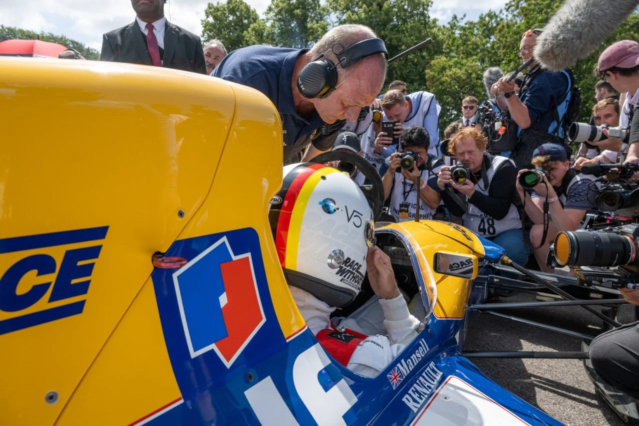 Sebastian Vettel en un Williams clásico en el Festival of Speed de 2022.