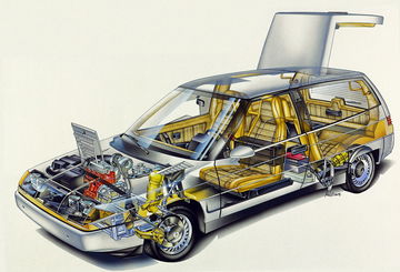 Volvo LCP 2000, diseño vanguardista con enfoque en eficiencia y espacio.