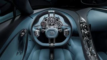 Volante de Bugatti Tourbillon con diseño exclusivo y materiales de lujo