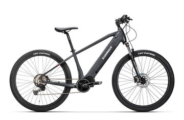 Ebike de montaña con diseño robusto y motor central.