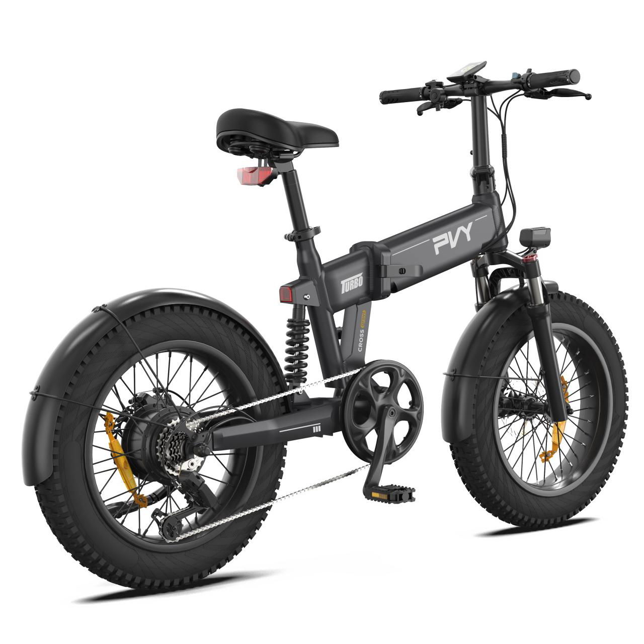 Ebike todoterreno plegable con diseño robusto y aspecto SUV, autonomía destacada.