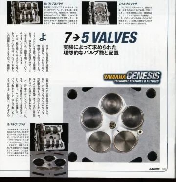 Innovador diseño de Yamaha con 7 válvulas para maximizar rendimiento