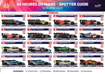 Guía visual equipos y coches 24 Horas de Le Mans 2024