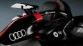 Vista lateral de un monoplaza de Fórmula 1 con decoración Audi Sport y patrocinio BP Castrol.
