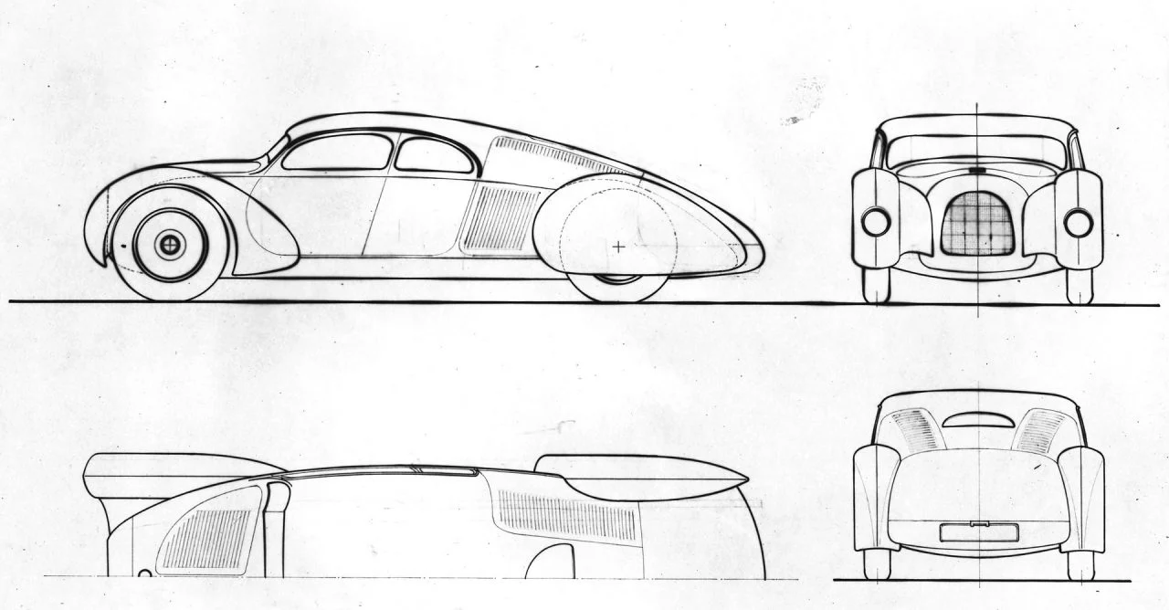 Recreación moderna del Auto Union Typ 52, pionero de los superdeportivos.