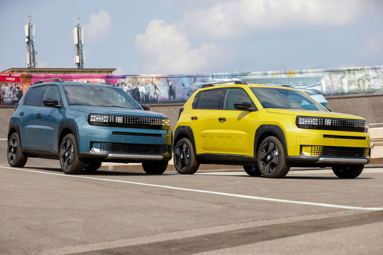 El Fiat Grande Panda eléctrico luce su diseño moderno y compacto.