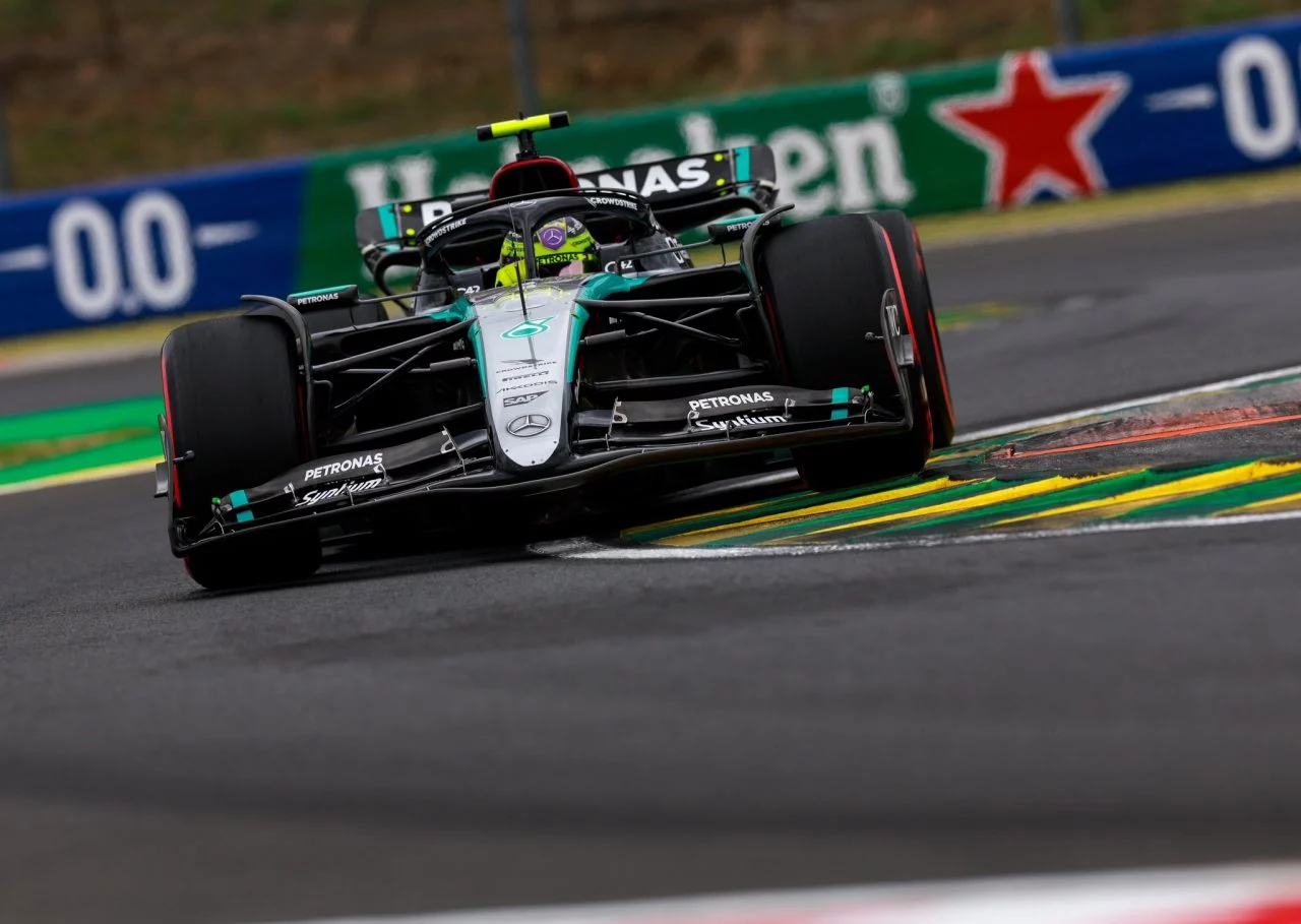 Monoplaza en acción en el Gran Premio de Hungría