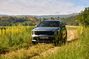 El Kia Sorento 2024 muestra su robustez y diseño moderno en un entorno natural.