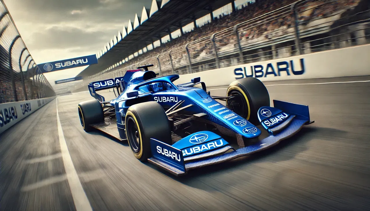 Un revolucionario Subaru F1 con diseño de 12 cilindros bóxer.