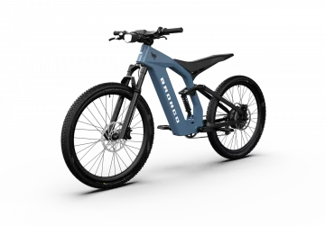 La Ford Bronco eBike muestra su robusta silueta inspirada en motos trialeras.