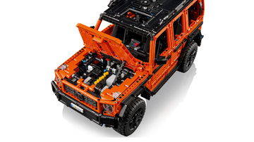 Réplica Mercedes Clase G 45 aniversario en LEGO Technic, detalle del motor