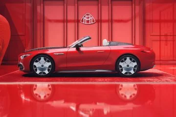 El Mercedes-Maybach SL 680 muestra un diseño lateral elegante y sofisticado.