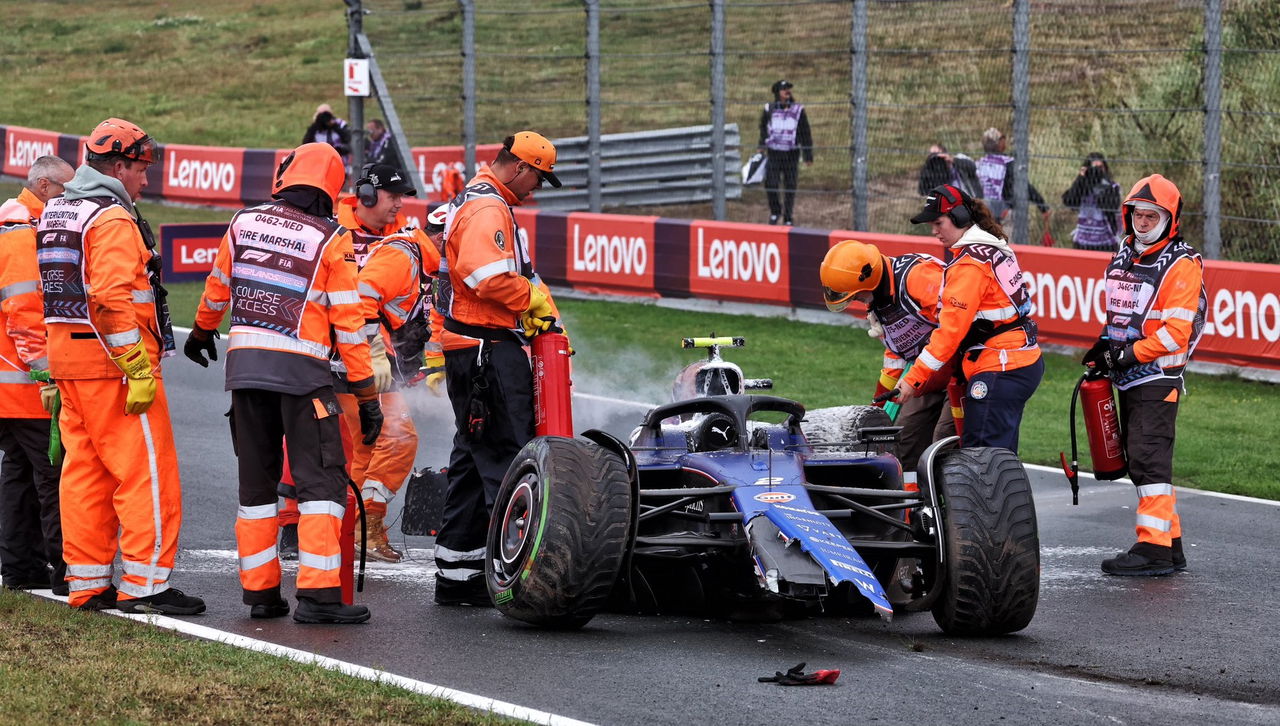 Monoplaza Williams en asistencia técnica en Zandvoort