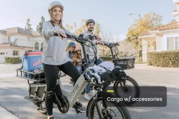 Bicicleta eléctrica Aventon Abound con capacidad para 3 personas y amplia carga