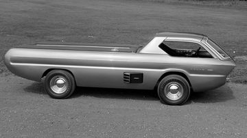 Prototipo Dodge Deora con diseño futurista y funcionalidad cuestionable.