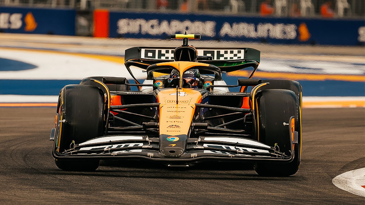 Lando Norris domina en McLaren durante FP3 en Marina Bay Street Circuit