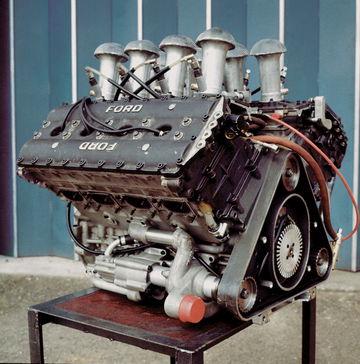 Motor Cosworth DFV V8 que dominó la era de la Fórmula 1 con 155 victorias.