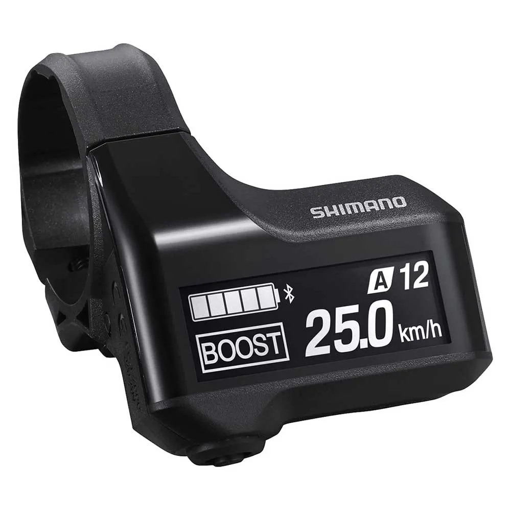 Display Shimano para ebike muestra velocidad y modo de asistencia.